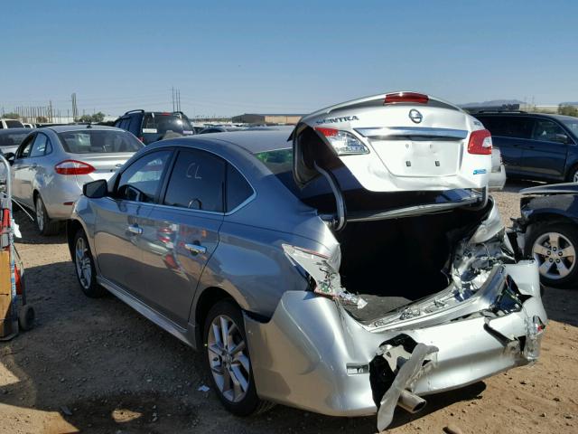 3N1AB7AP5EY307263 - 2014 NISSAN SENTRA S GRAY photo 3