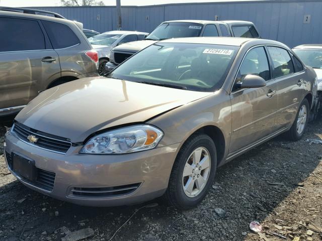 2G1WT58K379319082 - 2007 CHEVROLET IMPALA LT BROWN photo 2