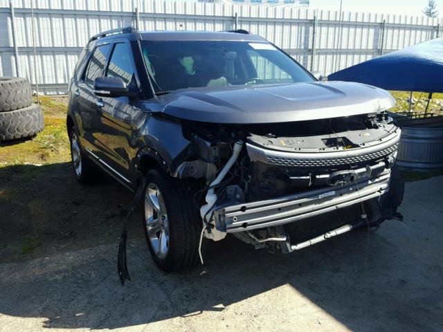 1FM5K8F83EGC36969 - 2014 FORD EXPLORER L GRAY photo 1