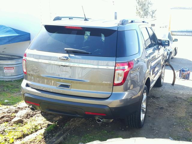 1FM5K8F83EGC36969 - 2014 FORD EXPLORER L GRAY photo 4