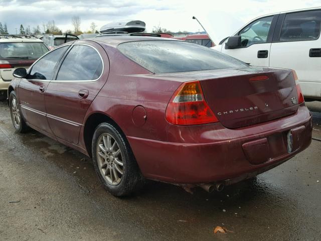 2C3HE66G81H512666 - 2001 CHRYSLER 300M MAROON photo 3