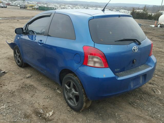 JTDJT923775113464 - 2007 TOYOTA YARIS BLUE photo 3