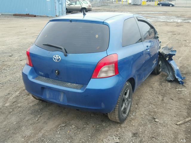 JTDJT923775113464 - 2007 TOYOTA YARIS BLUE photo 4