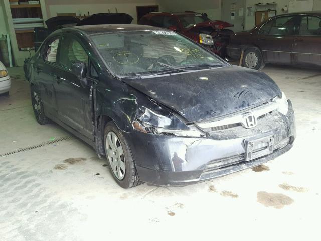 1HGFA16518L011374 - 2008 HONDA CIVIC LX BLACK photo 1