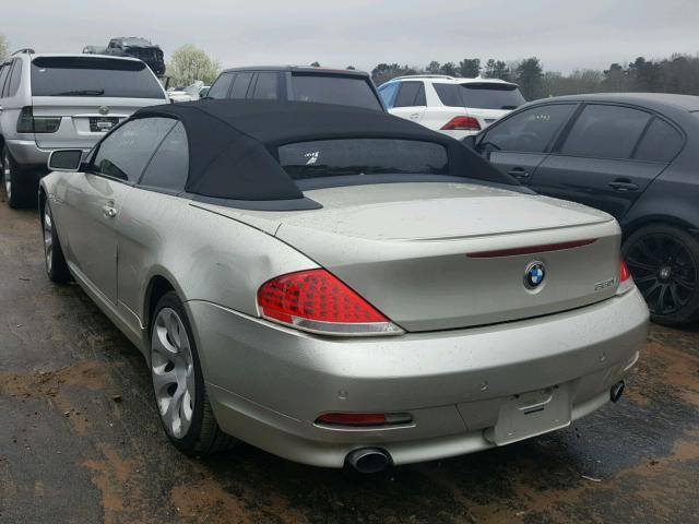 WBAEK13587CN84022 - 2007 BMW 650 I SILVER photo 3