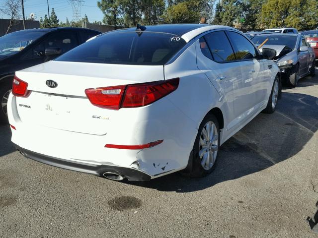 5XXGN4A70FG426247 - 2015 KIA OPTIMA EX WHITE photo 4