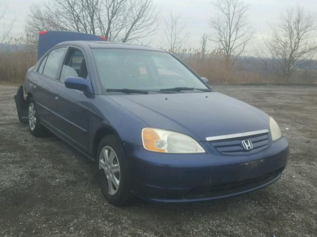 2HGES26773H514607 - 2003 HONDA CIVIC EX ლურჯი ფოტო 1