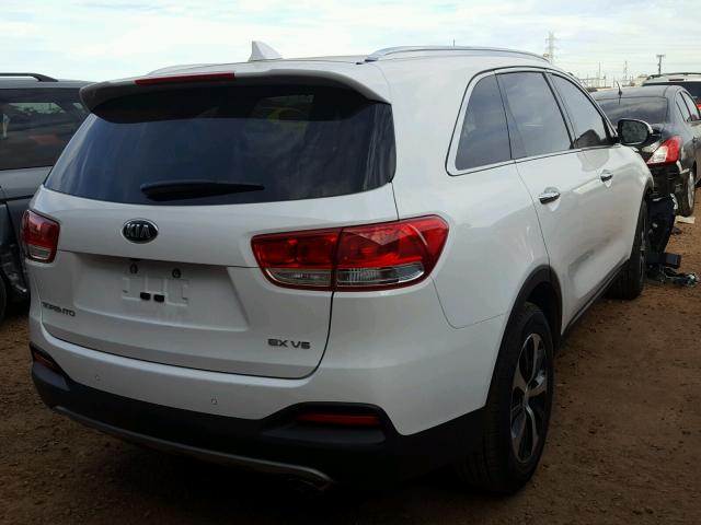 5XYPH4A50HG314407 - 2017 KIA SORENTO EX WHITE photo 4