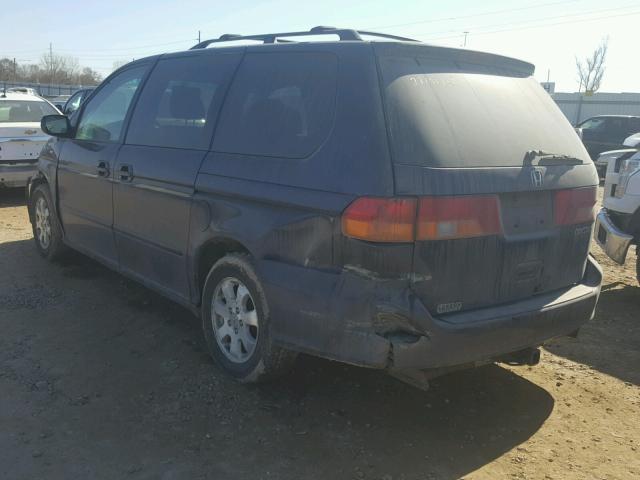 5FNRL18914B078267 - 2004 HONDA ODYSSEY EX BLUE photo 3