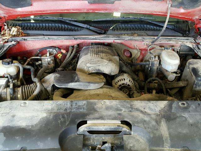 2GCEK19T831291486 - 2003 CHEVROLET SILVERADO RED photo 7