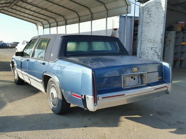 1G6CD53B2P4290064 - 1993 CADILLAC DEVILLE BLUE photo 3