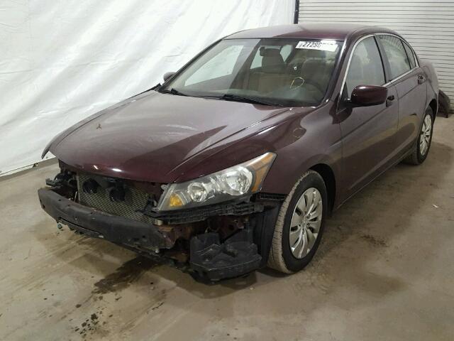 1HGCP2F35AA168901 - 2010 HONDA ACCORD LX BURGUNDY photo 2