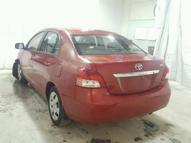 JTDBT923581228917 - 2008 TOYOTA YARIS RED photo 3