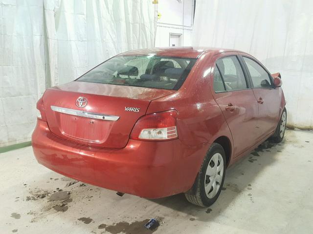 JTDBT923581228917 - 2008 TOYOTA YARIS RED photo 4