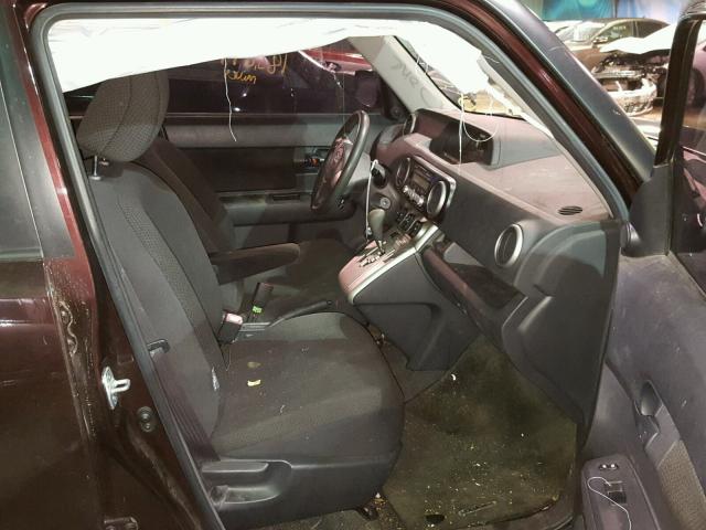 JTLKE50E481040272 - 2008 TOYOTA SCION XB შავი ფოტო 5