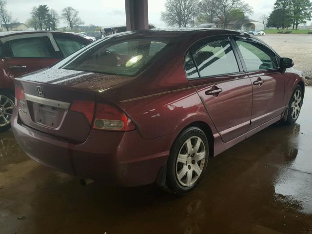 2HGFA1F50AH572782 - 2010 HONDA CIVIC LX BURGUNDY photo 4