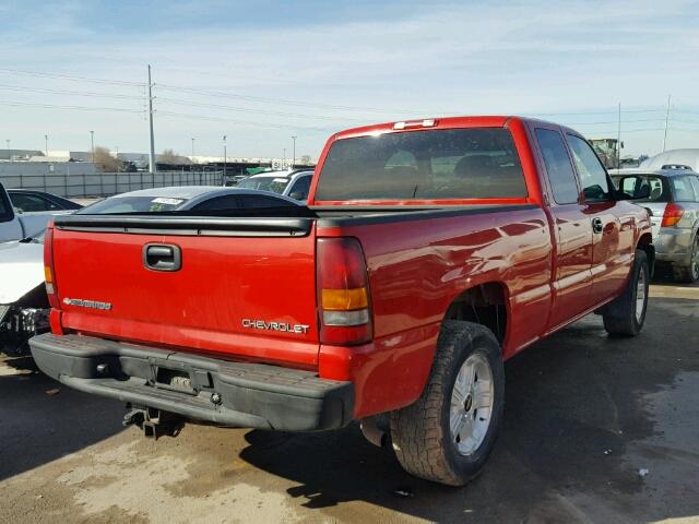 2GCEK19T021231264 - 2002 CHEVROLET SILVERADO RED photo 4