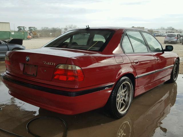 WBAGG83411DN83113 - 2001 BMW 740 I AUTO RED photo 4