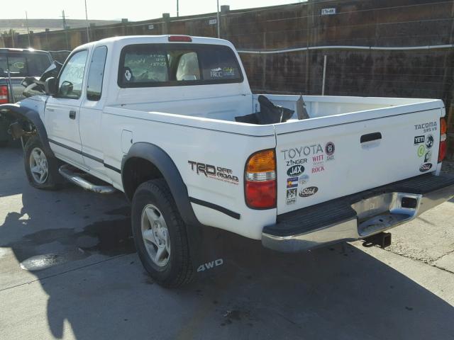 5TEWN72N31Z866970 - 2001 TOYOTA TACOMA XTR WHITE photo 3