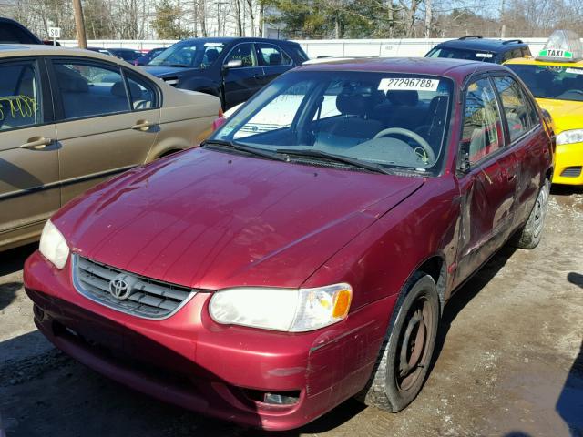 2T1BR12E51C449498 - 2001 TOYOTA COROLLA CE RED photo 2