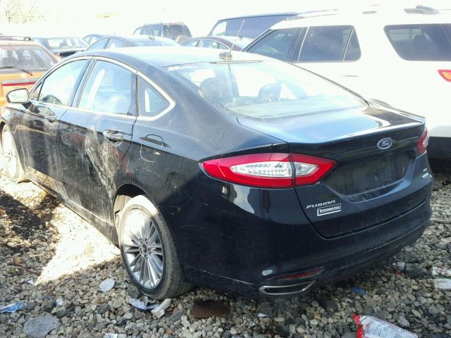 3FA6P0T97GR127862 - 2016 FORD FUSION SE BLACK photo 3