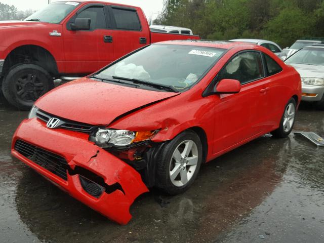 2HGFG12886H573782 - 2006 HONDA CIVIC EX RED photo 2