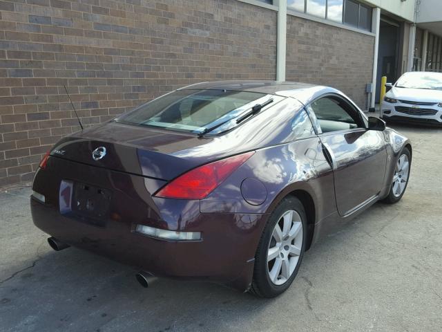 JN1AZ34E93T012171 - 2003 NISSAN 350Z COUPE MAROON photo 4