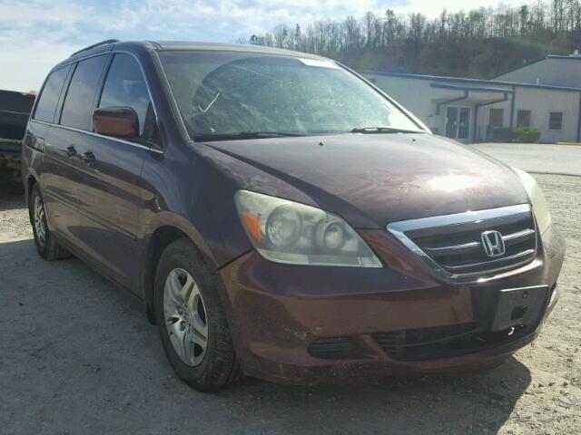 5FNRL38607B418420 - 2007 HONDA ODYSSEY EX MAROON photo 1