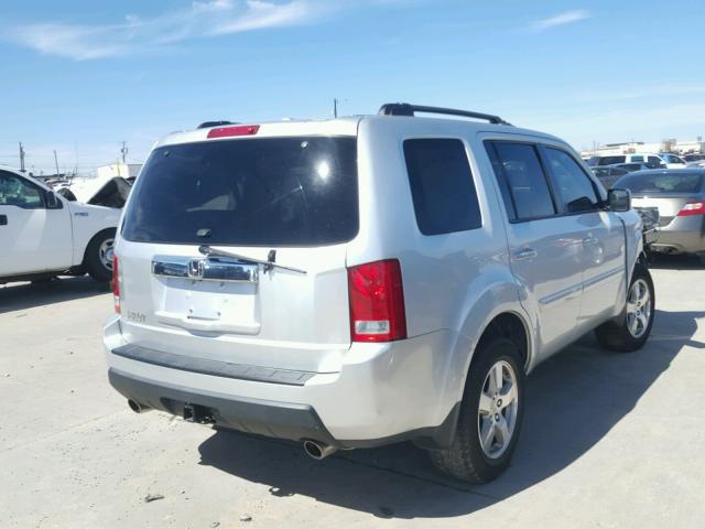 5FNYF385X9B026753 - 2009 HONDA PILOT EXL SILVER photo 4