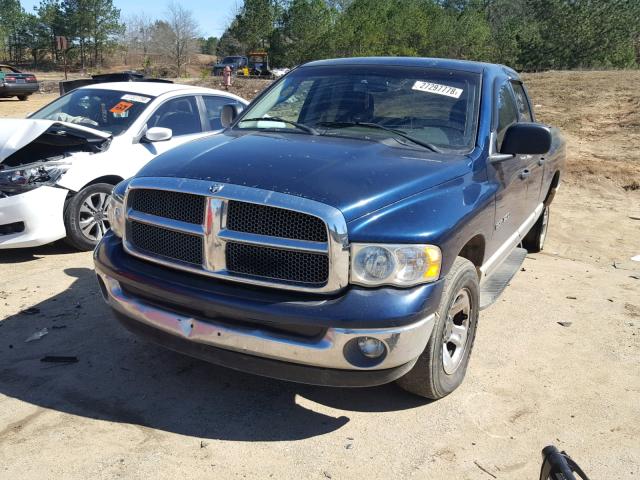 1B7HA18Z52J115764 - 2002 DODGE RAM 1500 BLUE photo 2