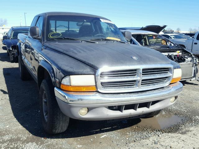 1B7GG22N1YS800997 - 2000 DODGE DAKOTA BLACK photo 1