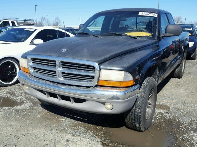 1B7GG22N1YS800997 - 2000 DODGE DAKOTA BLACK photo 2