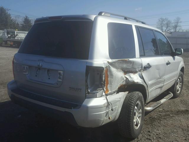 2HKYF18583H580323 - 2003 HONDA PILOT EXL SILVER photo 4