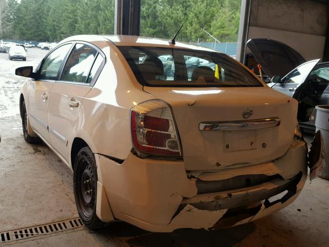 3N1AB6AP5AL725565 - 2010 NISSAN SENTRA 2.0 WHITE photo 3