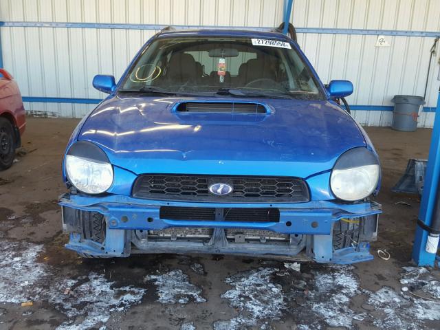 JF1GG29672G835719 - 2002 SUBARU IMPREZA WR BLUE photo 9