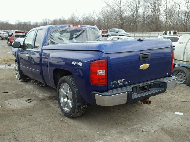 1GCSKSE3XAZ260095 - 2010 CHEVROLET SILVERADO BLUE photo 3