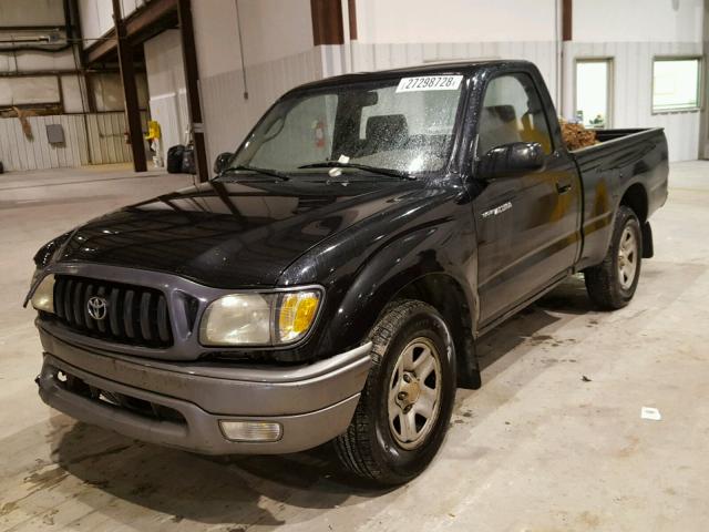 5TENL42N42Z882841 - 2002 TOYOTA TACOMA BLACK photo 2