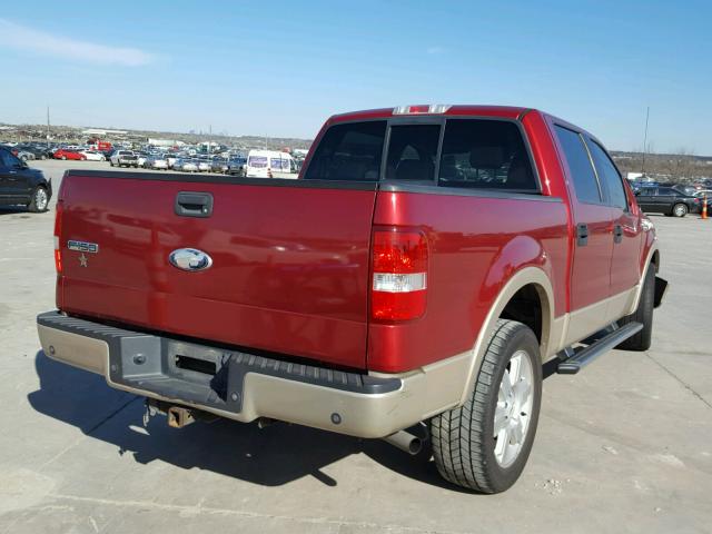 1FTPW12V57KD21090 - 2007 FORD F150 SUPER RED photo 4