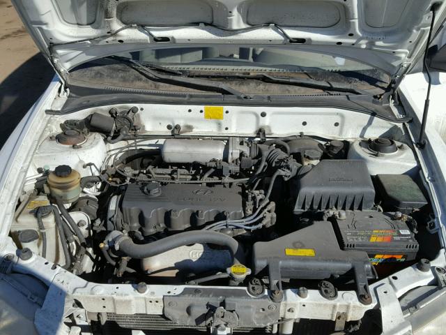 KMHCF35G82U208069 - 2002 HYUNDAI ACCENT L WHITE photo 7