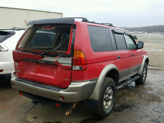 JA4LS31P0WP034597 - 1998 MITSUBISHI MONTERO SP RED photo 4