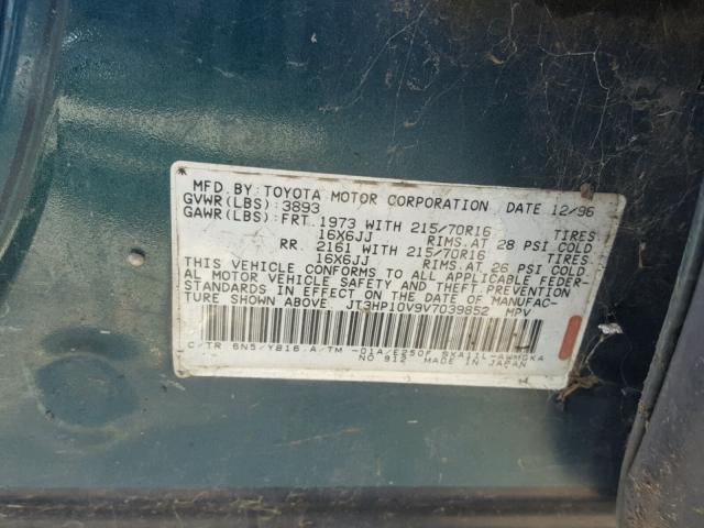 JT3HP10V9V7039852 - 1997 TOYOTA RAV4 GREEN photo 10