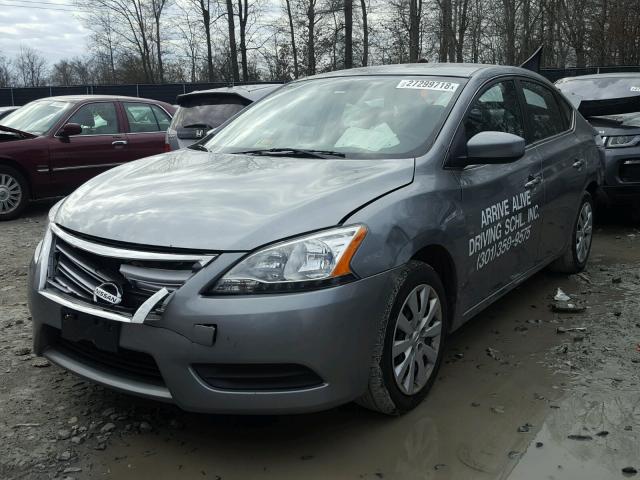 3N1AB7AP2DL759991 - 2013 NISSAN SENTRA S SILVER photo 2