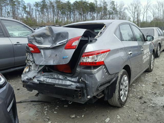 3N1AB7AP2DL759991 - 2013 NISSAN SENTRA S SILVER photo 4