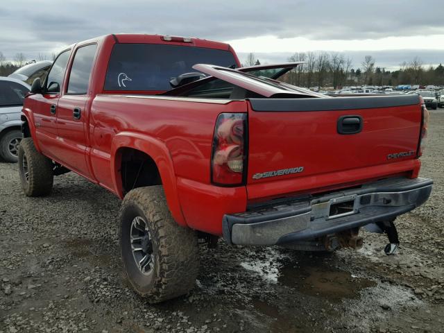 1GCHK23275F826192 - 2005 CHEVROLET SILVERADO RED photo 3