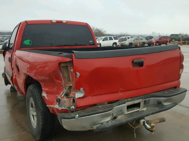 1GCEC14X63Z356656 - 2003 CHEVROLET SILVERADO RED photo 3