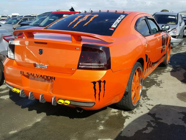 2B3KA43R76H355972 - 2006 DODGE CHARGER SE ORANGE photo 4