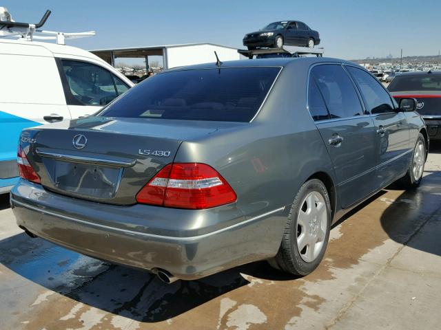 JTHBN36F440144386 - 2004 LEXUS LS 430 GREEN photo 4