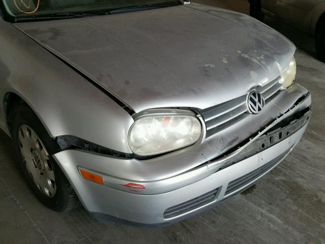 9BWBL61J244036383 - 2004 VOLKSWAGEN GOLF GL SILVER photo 9