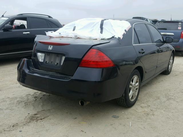 1HGCM56316A094958 - 2006 HONDA ACCORD SE BLACK photo 4