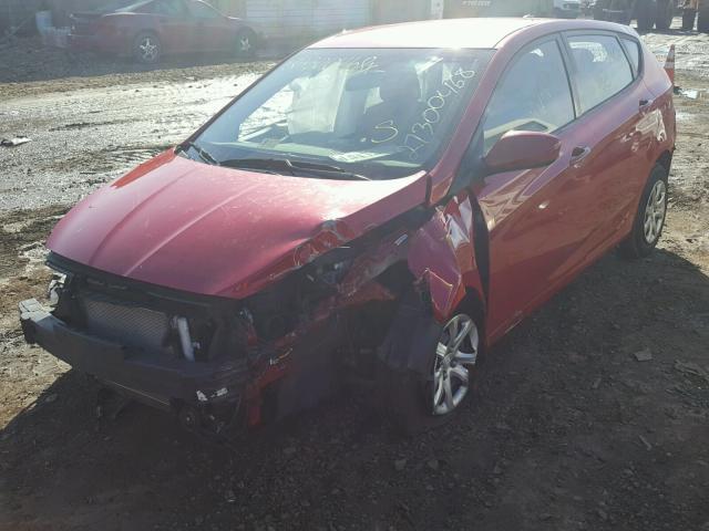 KMHCT5AE4EU190313 - 2014 HYUNDAI ACCENT GLS RED photo 2